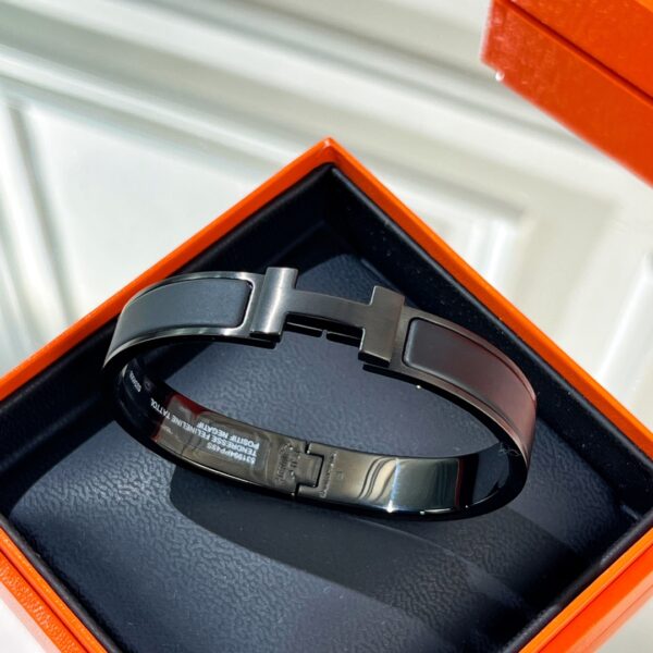 Hermes CLIC HH SO BLACK BRACELET Black Knight H Bracelet