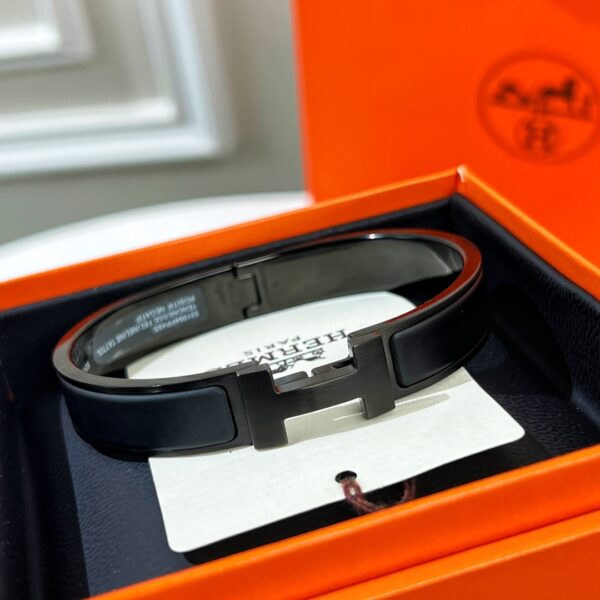 Hermes CLIC HH SO BLACK BRACELET Black Knight H Bracelet - Image 2