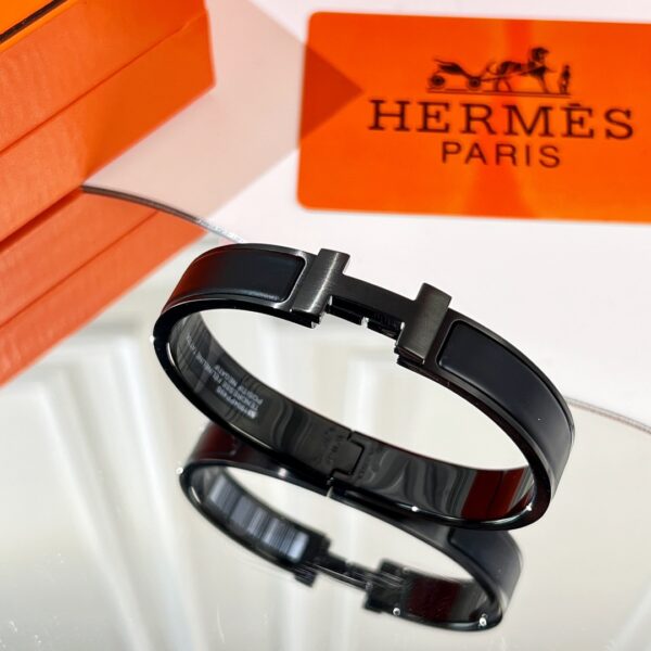 Hermes CLIC HH SO BLACK BRACELET Black Knight H Bracelet - Image 5