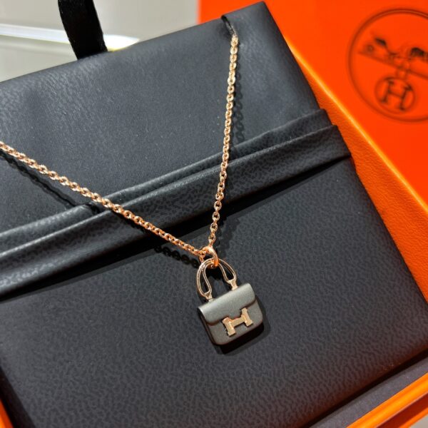 HERMES Black Bag Necklace - Image 2