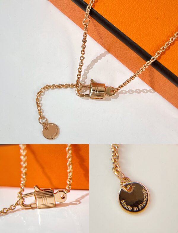 HERMES Black Bag Necklace - Image 8