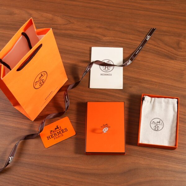 HERMES Full Diamond Pig Nose Ring - Image 2