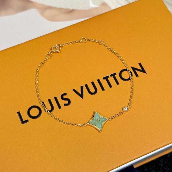 LV Diamond Old Flower Tianhe Stone Bracelet Necklace - Image 5