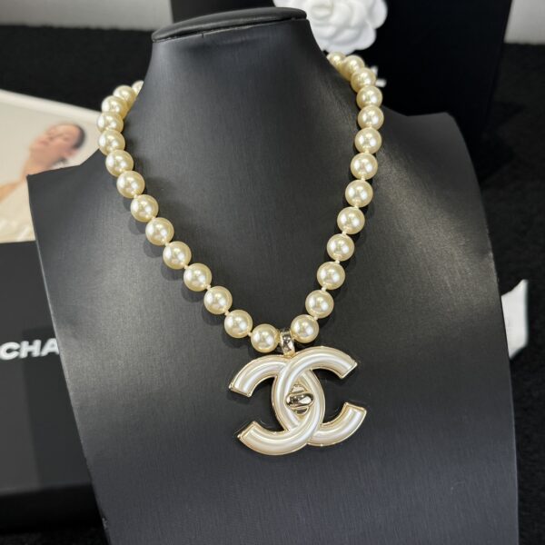 Chanel Double C Pearl Necklace