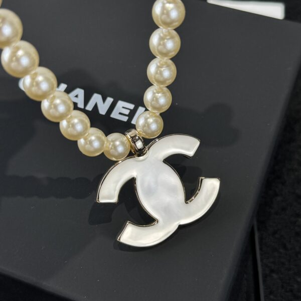 Chanel Double C Pearl Necklace - Image 6
