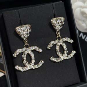Chanel C2 Double C Full Diamond Earnail Earrings