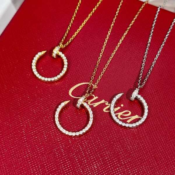 Cartier smooth full diamond nail necklace