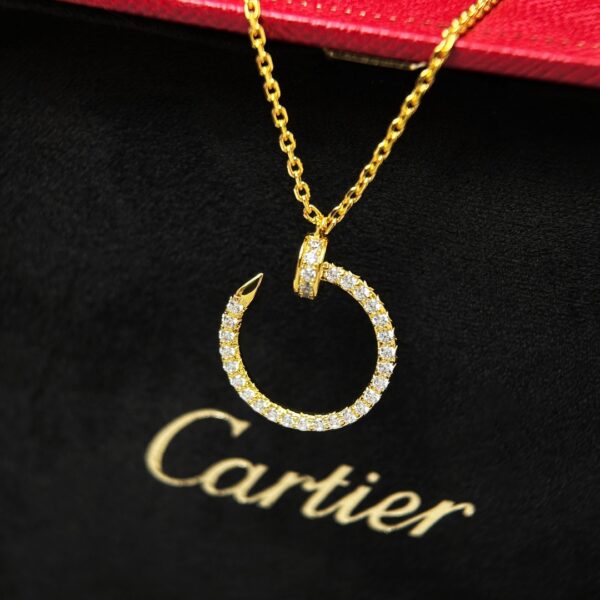 Cartier smooth full diamond nail necklace - Image 3