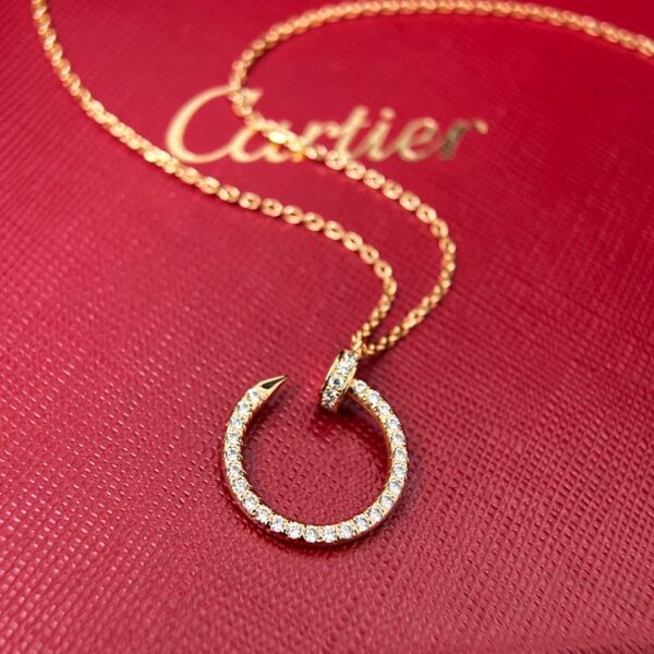 Cartier smooth full diamond nail necklace - Image 5