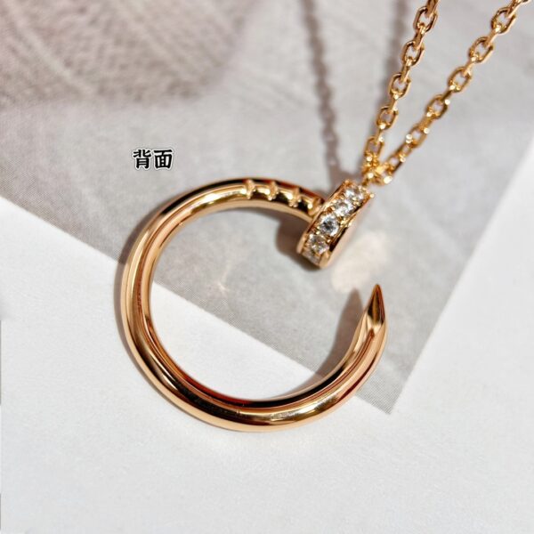 Cartier smooth full diamond nail necklace - Image 6