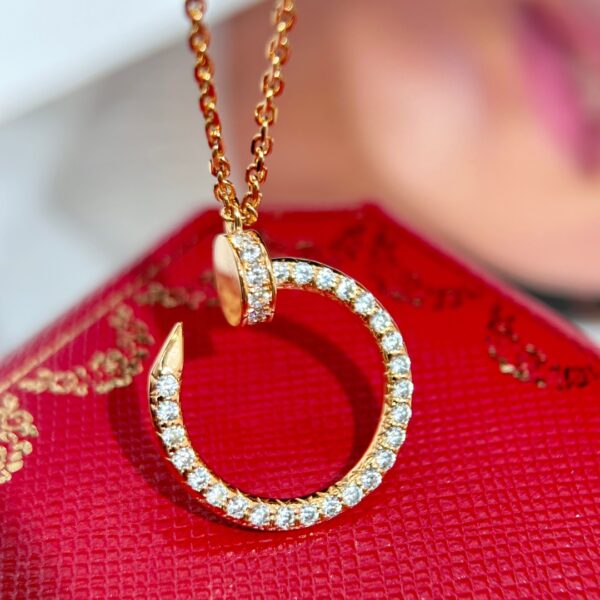 Cartier smooth full diamond nail necklace - Image 7