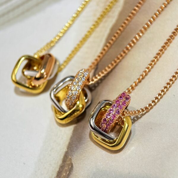 Cartier Trinity Box 100th Anniversary Limited Three Ring Tri Color Necklace - Image 4