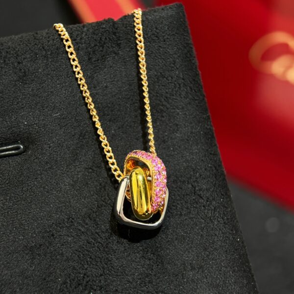 Cartier Trinity Box 100th Anniversary Limited Three Ring Tri Color Necklace - Image 6