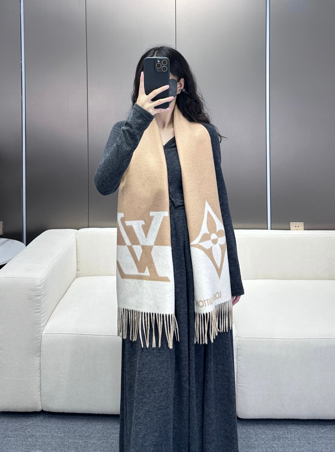 LV Graphic Dual Scarf - Image 2