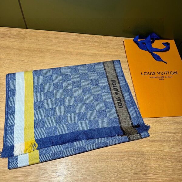 LV plaid long scarf