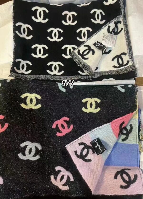 Chanel Limited Edition Colorful Striped Scarf - Image 6
