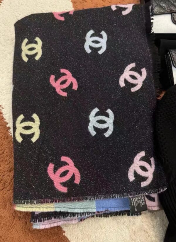 Chanel Limited Edition Colorful Striped Scarf - Image 7