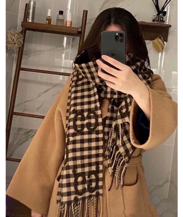 Gucci Big Logo Wool Scarf - Image 2
