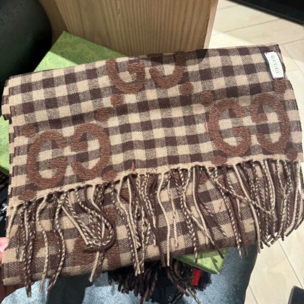 Gucci Big Logo Wool Scarf