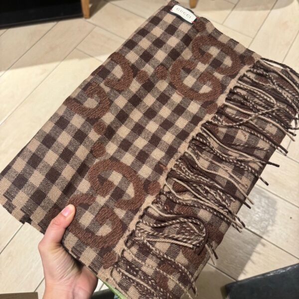 Gucci Big Logo Wool Scarf - Image 3