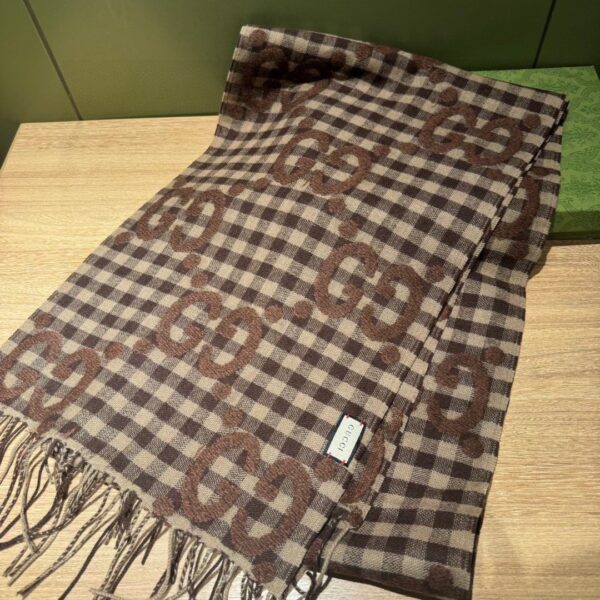 Gucci Big Logo Wool Scarf - Image 7