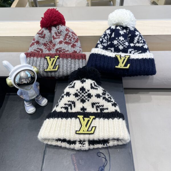 LV vintage Jacquard Thick Hat - Image 8