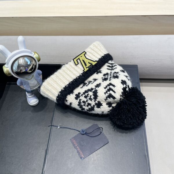 LV vintage Jacquard Thick Hat - Image 6