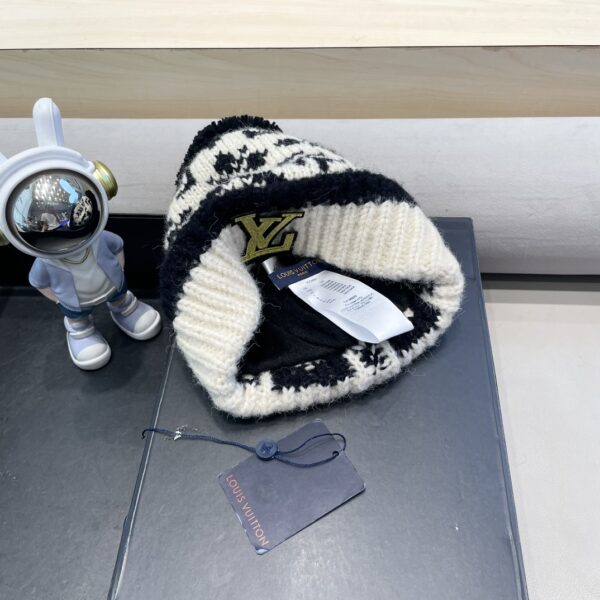 LV vintage Jacquard Thick Hat - Image 7