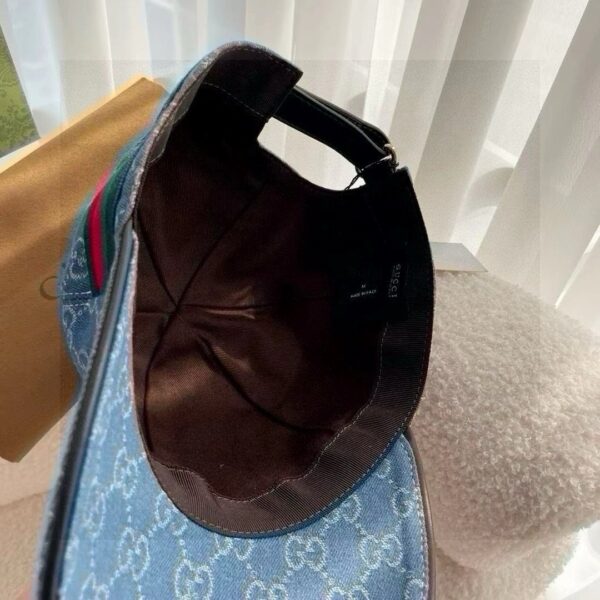 GUCCI double G denim jacquard baseball cap - Image 5