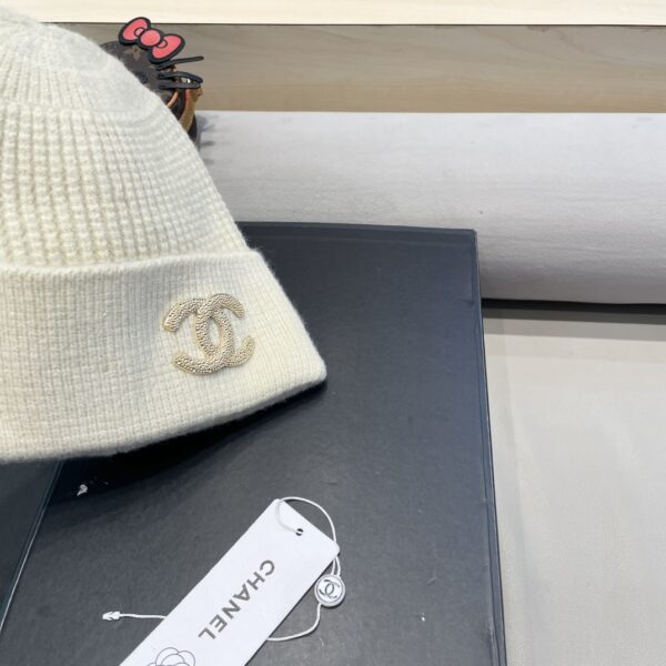 CHANEL double C letter woolen hat - Image 3