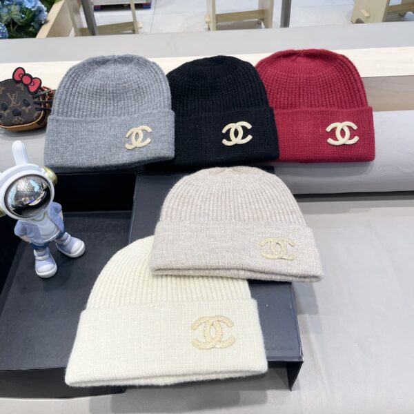 CHANEL double C letter woolen hat - Image 8