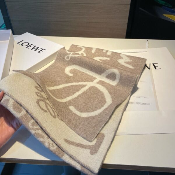LOEWE cashmere jacquard scarf - Image 4