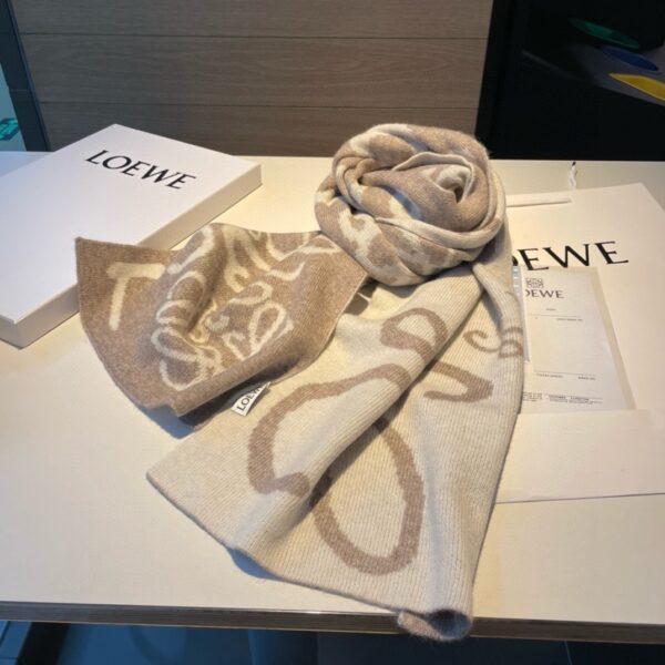 LOEWE cashmere jacquard scarf - Image 6