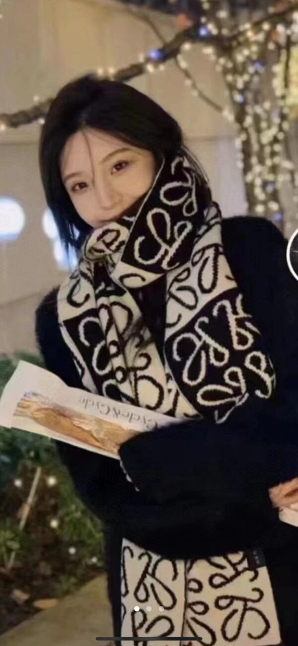 LOEWE cashmere Jacquard Scarf - Image 2