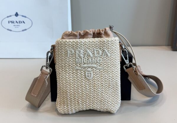 Prada women's logo shoulder bag