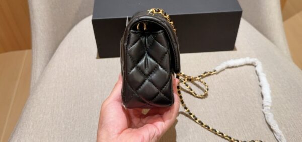 Chanel Classic Golden Ball CF Square Fat Chain Adjustable Crossbody Bag - Image 5