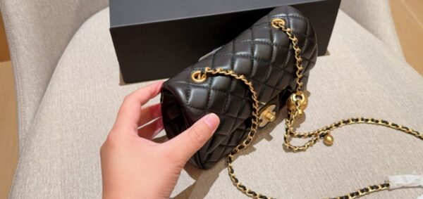 Chanel Classic Golden Ball CF Square Fat Chain Adjustable Crossbody Bag - Image 7