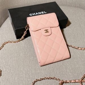 Chanel chain diamond grid mini phone bag