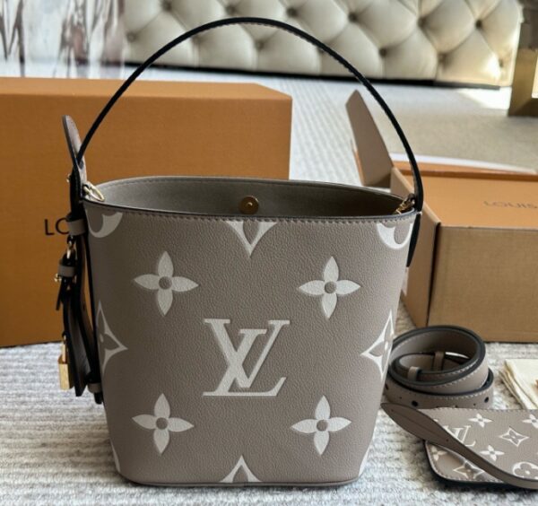 LV women's bag ALL IN BB cowhide vintage flower hand-held shoulder crossbody bag 25 new style