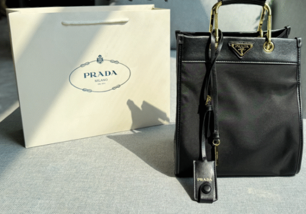Prada Re Nylon Metal Handheld Tote Bag Tote Bag Shopping Bag Single Shoulder Handbag