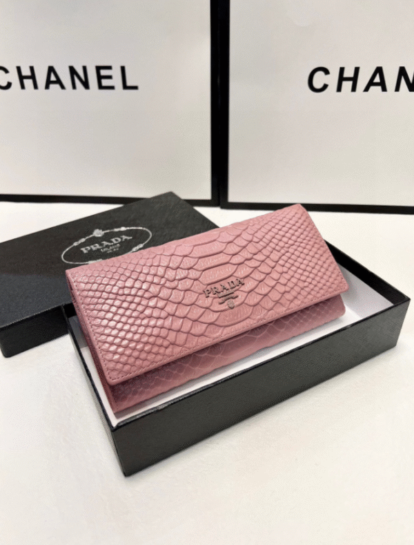 Prada's popular leather two fold wallet