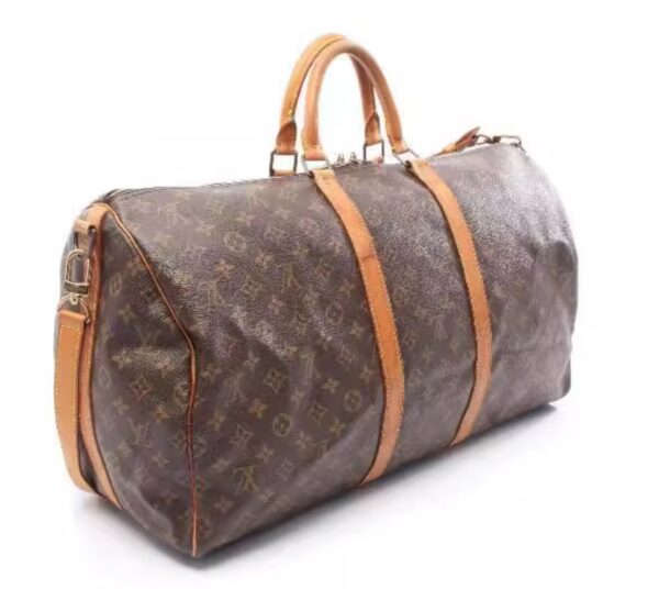Louis Vuitton Keepall 50 men's travel bag, coated/waterproof canvas handbag
