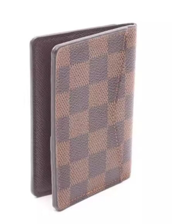 Yiweideng men's card case, card holder, coated/waterproof canvas card holder, brown