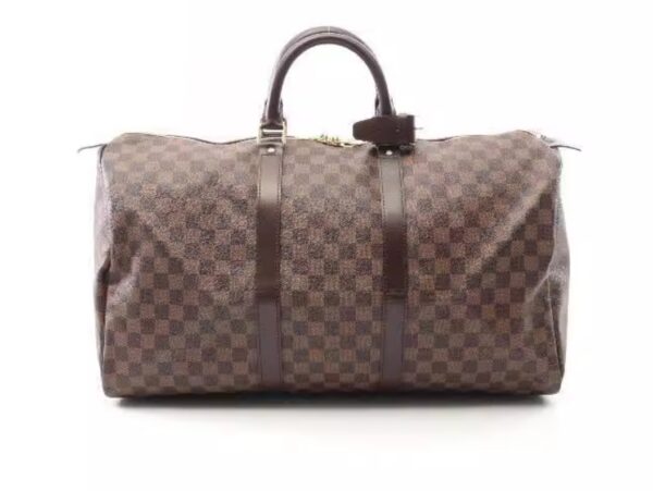 Louis Vuitton Keepall 50 men's travel bag, coated/waterproof canvas handbag