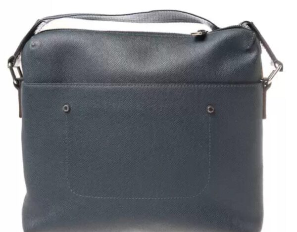 Louis Vuitton fashion trendy blue leather men's messenger bag made of cowhide