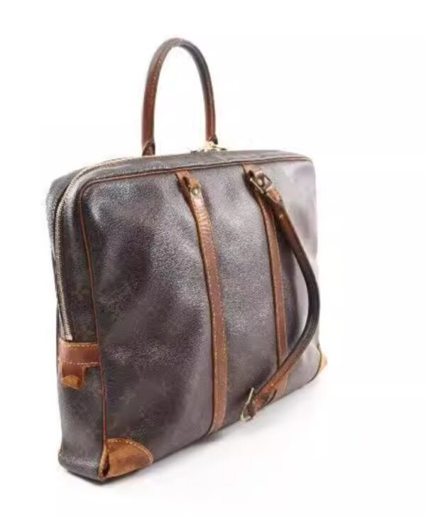 Vintage LV Louis Vuitton men's briefcase, waterproof canvas briefcase