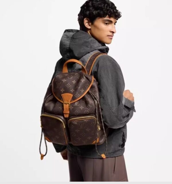 Louis Vuitton Men's Brown Vintage Canvas/Leather Backpack New Style
