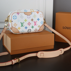 LV Kasaï White Tricolor Camera Bag Clutch Shoulder Crossbody Bag